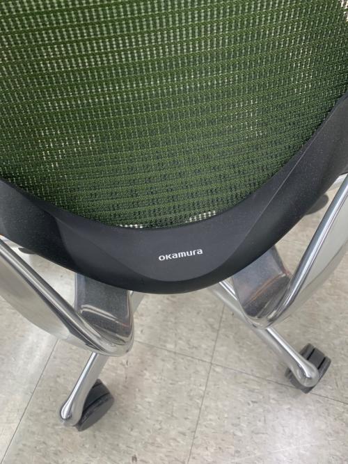 オカムラ ワークチェアー CC85BR FPH5 402 ブラック×グリーン contessaⅡ