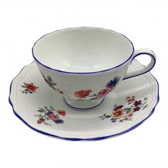 Wedgwood (ウェッジウッド) カップ&ソーサー ホワイト×ブルー TAFFETA FLOWERS