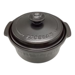 TOCERAM (トーセラム) 両手鍋 ブラック