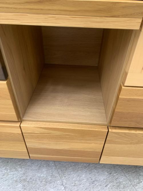 マルヨシ リビングチェスト 54 ブラウン×ナチュラル アルル