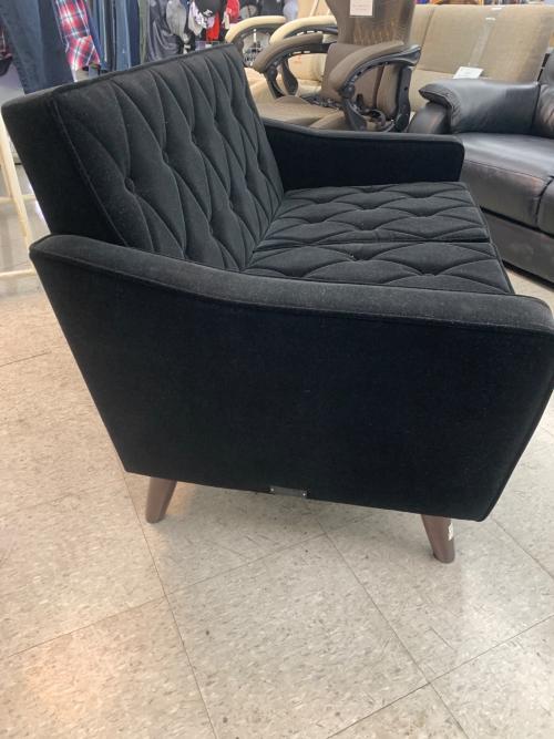 カリモク60 (カリモクロクマル) 2人掛けソファー U36212W201 2025年製 モケットブラック ロビーチェア2シーター