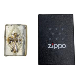 ZIPPO (ジッポ) オイルライター 十字架 シルバー×ゴールド