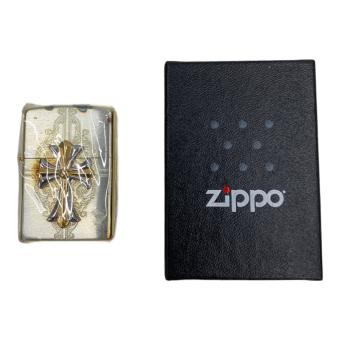 ZIPPO (ジッポ) オイルライター 十字架 シルバー×ゴールド