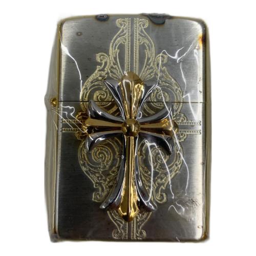 ZIPPO (ジッポ) オイルライター 十字架 シルバー×ゴールド