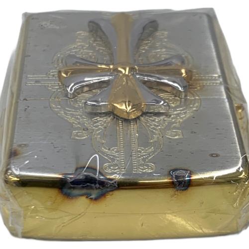 ZIPPO (ジッポ) オイルライター 十字架 シルバー×ゴールド