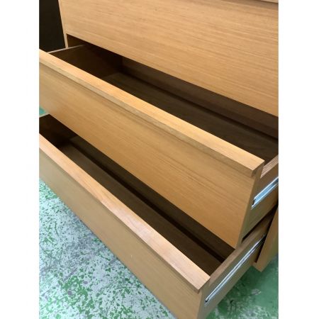 UNICO (ウニコ) トールチェスト ナチュラル 木製 転倒防止金具付