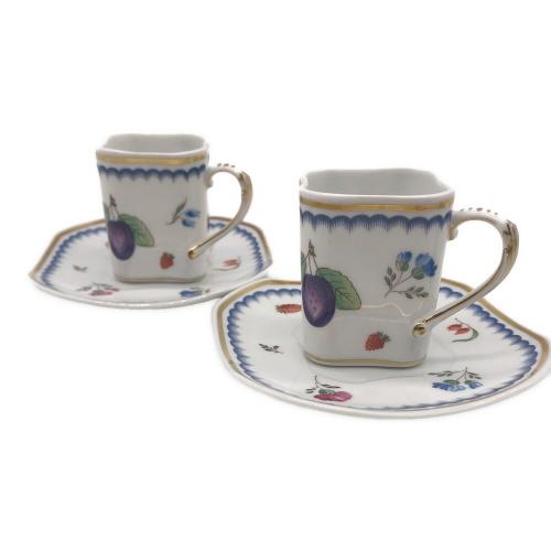 RICHARD GINORI (リチャードジノリ) スクエアデミタスカップ&ソーサー イタリアンフルーツ 2Pセット