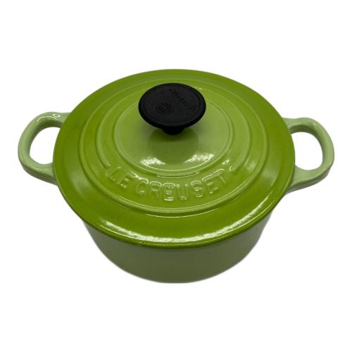 LE CREUSET (ルクルーゼ) 両手鍋 16㎝ 黄緑