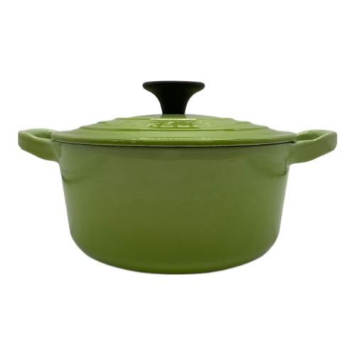 LE CREUSET (ルクルーゼ) 両手鍋 16㎝ 黄緑