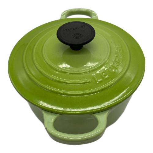 LE CREUSET (ルクルーゼ) 両手鍋 16㎝ 黄緑