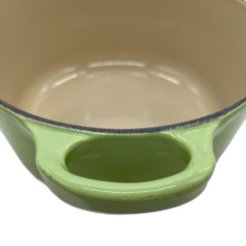 LE CREUSET (ルクルーゼ) 両手鍋 16㎝ 黄緑