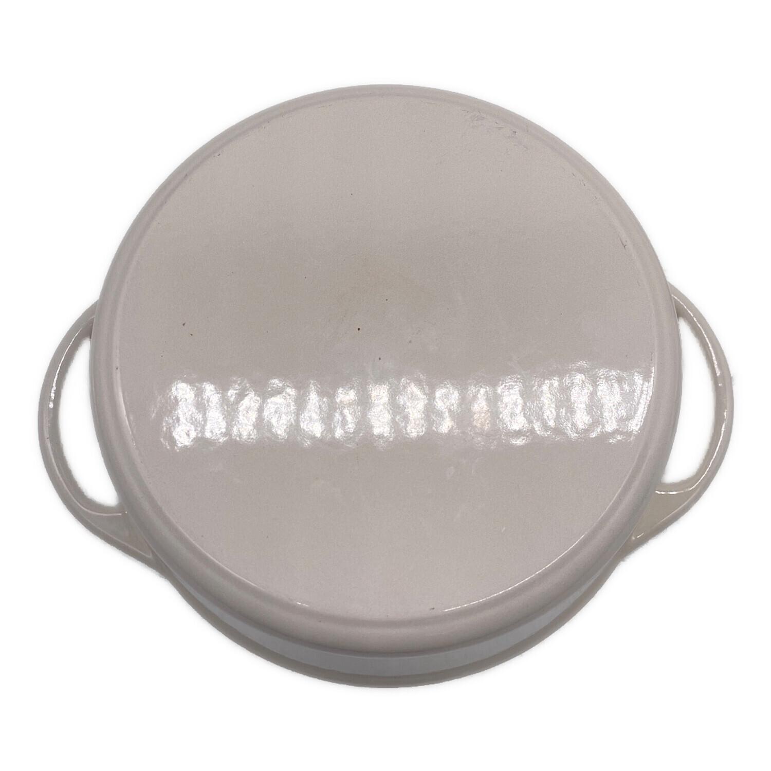 VERMICULAR 両手鍋 ホワイト　22センチ　リペア済み VERMICULAR (バーミキュラ) 両手鍋 使用感有 ホワイト｜トレファクONLINE