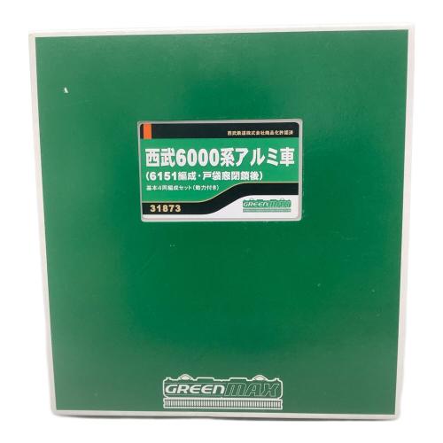 GREENMAX (グリーンマックス) Nゲージ 西武6000系アルミ車(6151編成・戸袋窓閉鎖後)基本4両編成セット(動力付き) 鉄道模型 31873