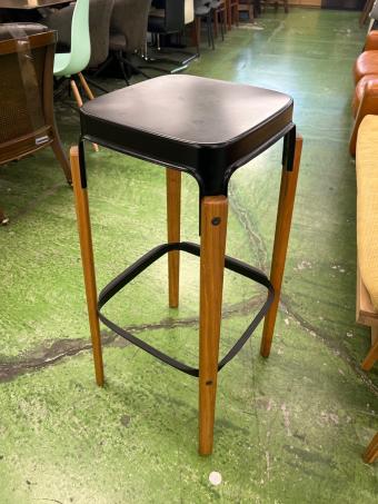 MAGIS (マジス) スツール ブラック×ベージュ STEEL WOOD STOOL