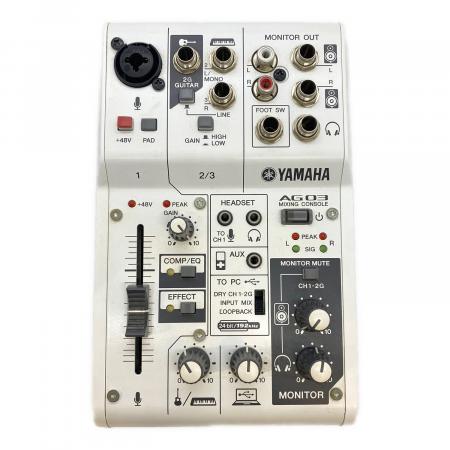 YAMAHA (ヤマハ) MIXING CONSOLE AG03 通電確認のみ 2019年製