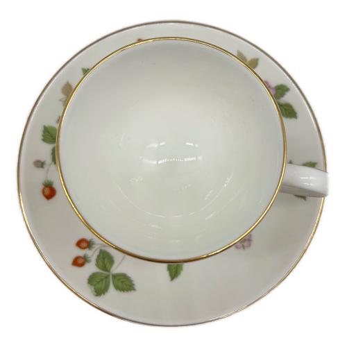 Wedgwood (ウェッジウッド) カップ&ソーサー 黒壺 イングランド製 ワイルドストロベリー 5Pセット