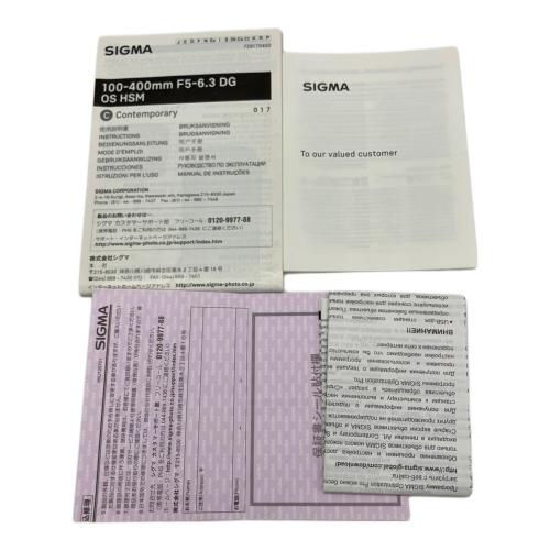 SIGMA (シグマ) 望遠ズーム 100-400mm F5-6.3 DG OS HSM