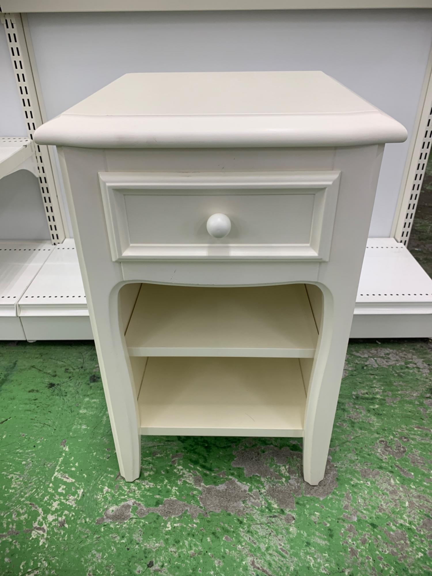 Francfranc ナイトテーブル エルガ Franc franc (フランフラン) ナイトテーブル ホワイト エルガ