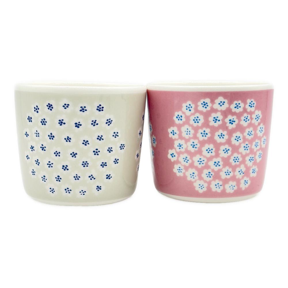 marimekko (マリメッコ) カップセット ピンク×グレー oiva PUKETTI