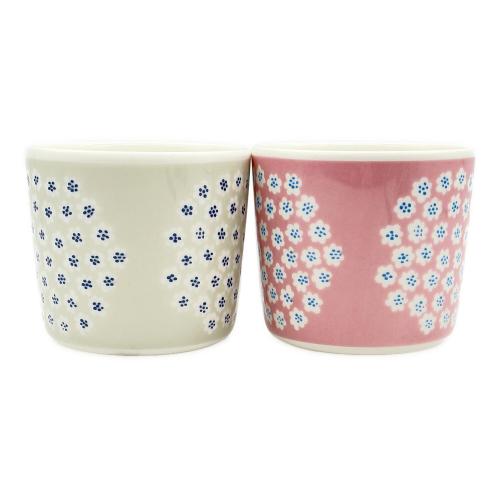 marimekko (マリメッコ) カップセット ピンク×グレー oiva PUKETTI