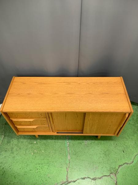 UNICO (ウニコ) TOVEキャビネット ライトブラウン 2枚扉 引き出し付