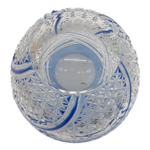 KAGAMI CRYSTAL (カガミクリスタル) 切子ロックグラス ブルー