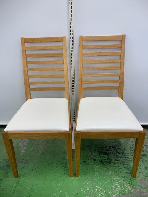 秋田木工 (アキタモッコウ) ダイニング4点セット ナチュラル×ホワイト N-T005