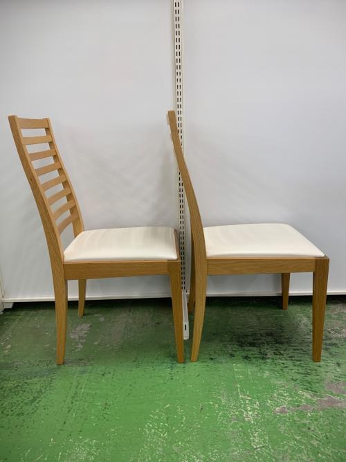 秋田木工 (アキタモッコウ) ダイニング4点セット ナチュラル×ホワイト N-T005