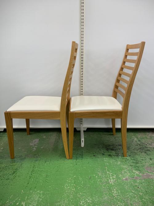 秋田木工 (アキタモッコウ) ダイニング4点セット ナチュラル×ホワイト N-T005