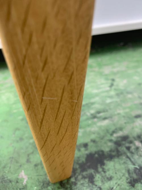 秋田木工 (アキタモッコウ) ダイニング4点セット ナチュラル×ホワイト N-T005