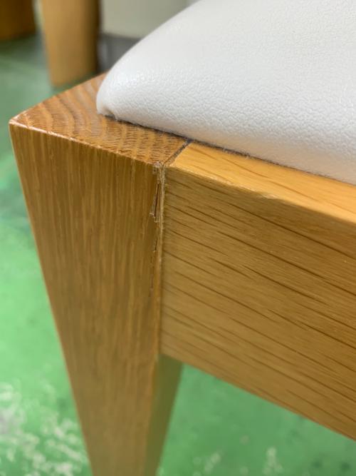 秋田木工 (アキタモッコウ) ダイニング4点セット ナチュラル×ホワイト N-T005