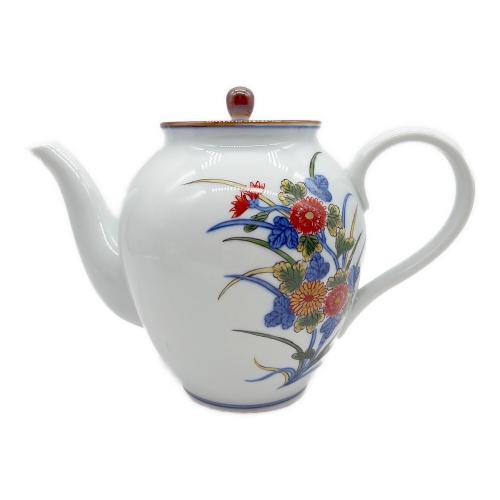 源右衛門窯 (ゲンエモンガマ) ポット砂糖入れ 古伊万里菊柄