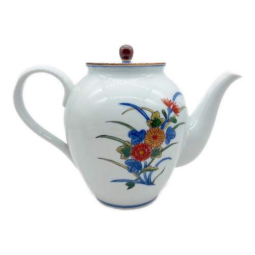 源右衛門窯 (ゲンエモンガマ) ポット砂糖入れ 古伊万里菊柄