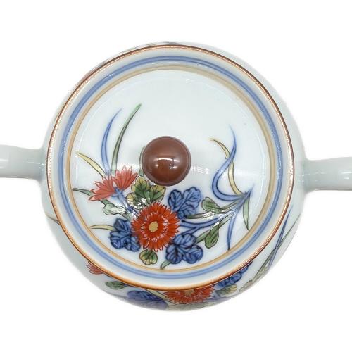 源右衛門窯 (ゲンエモンガマ) ポット砂糖入れ 古伊万里菊柄