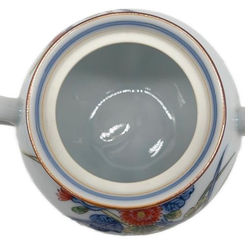 源右衛門窯 (ゲンエモンガマ) ポット砂糖入れ 古伊万里菊柄