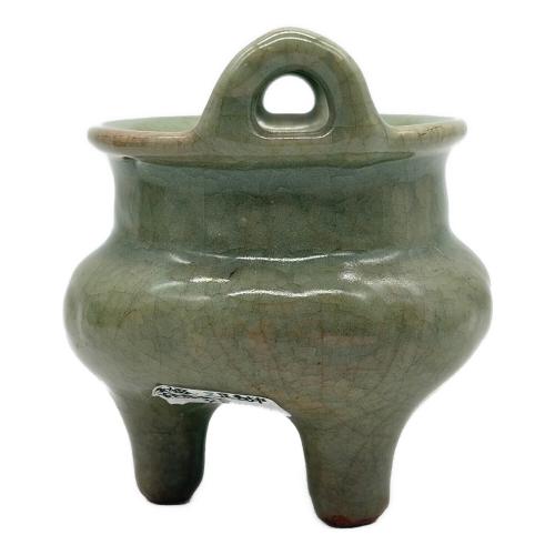 三足香炉 青磁 龍泉窯