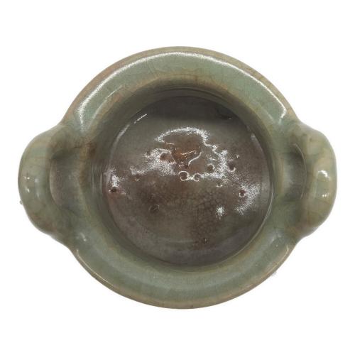 三足香炉 青磁 龍泉窯