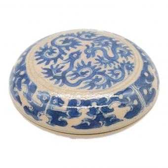 和食器 安南 龍画 丸香合