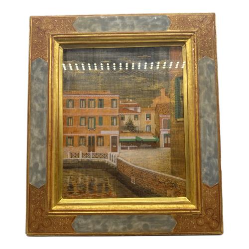 風景画 運河の街 石原靖夫 @/F3号サイズ