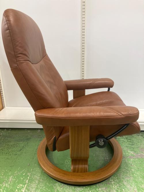 【美品】EKORNES ストレスレス チェア ブラウン　オットマン付 エコーネス EKORNES ストレスレスチェア オットマン付