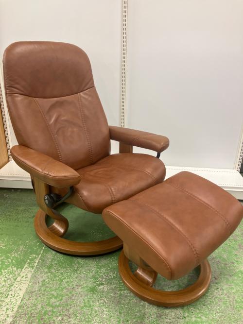 Ekornes (エコーネス) ストレスレスリクライニングチェアー 011450150934802 オットマン付 ブラウン