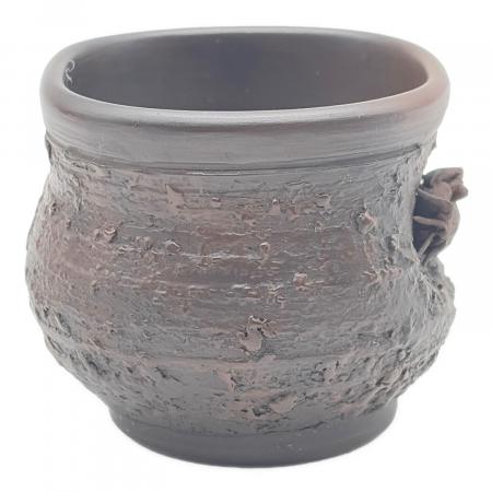 常滑焼 (トコナメヤキ) ぐい呑み カニ 井上素三 不識庵素之陶