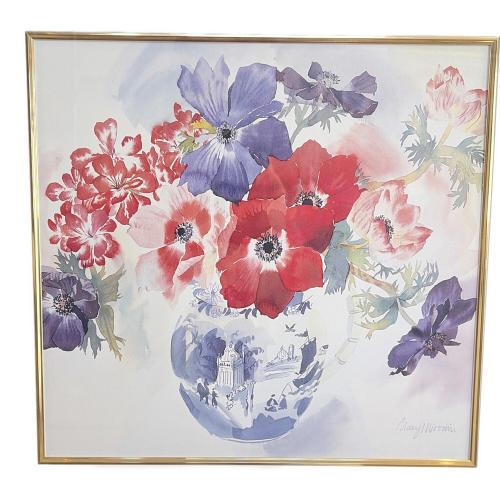 水彩画 メアリー・ウディン 花