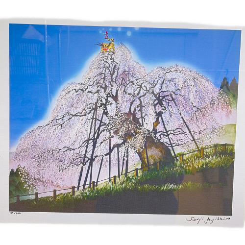 藤城清治 三春の滝桜 ジクレー版画 絵画 @