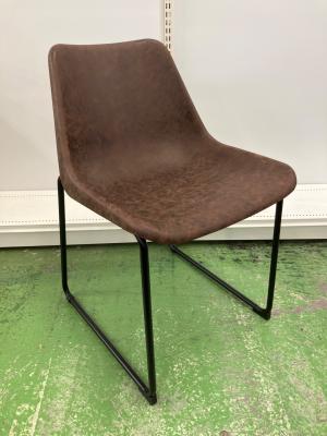 アームレスチェアー  ブラウン