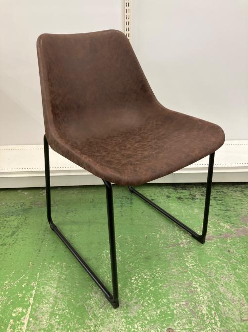アームレスチェアー  ブラウン