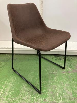 アームレスチェアー  ブラウン