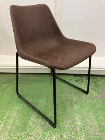 アームレスチェアー  ブラウン