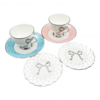 NARUMI (ナルミ) カップ&ソーサー 6ピース・ペアコーヒーセット