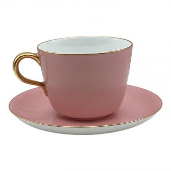 大倉陶園 (オオクラトウエン) カップ&ソーサー ピンク金枠
